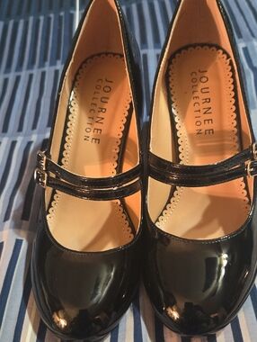 Journee Collection Mary Jane Black Shoes
